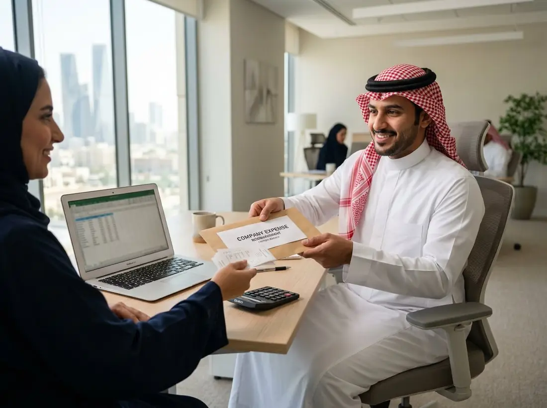 محاسب يسلّم عهدة مالية لموظف
